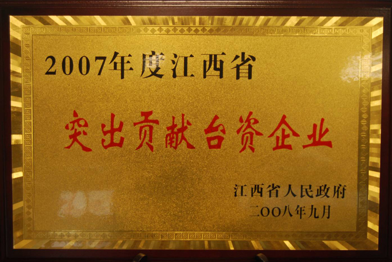 江西省突出貢獻臺資企業（江西亞東）