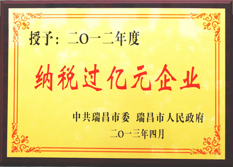 納稅過億元企業(yè)（江西亞東）